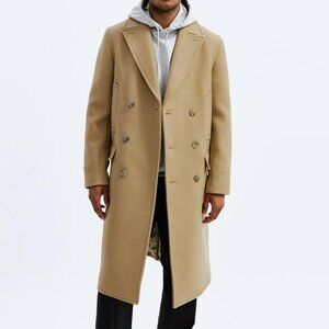 WORN ONCE: Limited Edition - Reigning Champ Melton Wool Polo Coat - XL